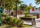 Praças recebem manutenção e novos pontos de convivência